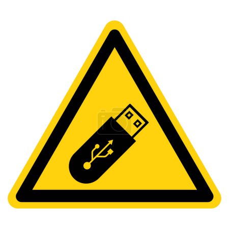 Téléchargez les illustrations : Ne pas utiliser le signe de symbole de lecteur flash, illustration vectorielle, isoler sur l'étiquette de fond blanc.EPS10 - en licence libre de droit