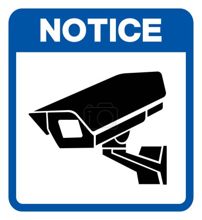 Notice CCTV Symbol Sign, Vector Illustration, Isolate On White Background Label.EPS10