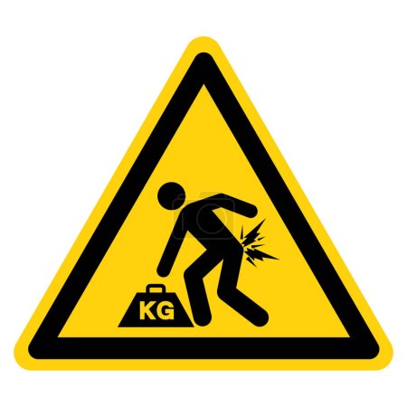 Illustration for Lift Hazard Symbol Sign, Vector Illustration, Isolate On White Background Label.EPS10 - Royalty Free Image
