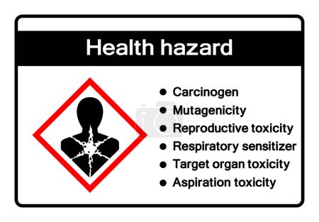 Illustration for Health Hazard Symbol Sign ,Vector Illustration, Isolate On White Background Label.EPS10 - Royalty Free Image