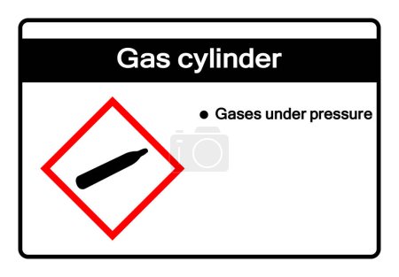 Illustration for Gas Cylinder Symbol Sign ,Vector Illustration, Isolate On White Background Label.EPS10 - Royalty Free Image