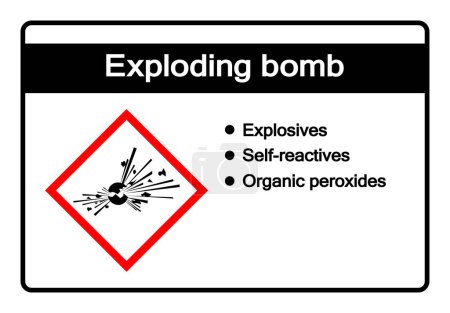 Illustration for Exploding Bomb Symbol Sign ,Vector Illustration, Isolate On White Background Label.EPS10 - Royalty Free Image
