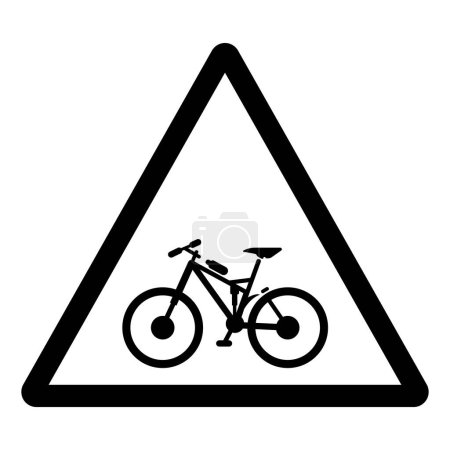 Téléchargez les illustrations : Signe de symbole de vélo de montagne, illustration vectorielle, isolement sur l'étiquette de fond blanche.EPS10 - en licence libre de droit