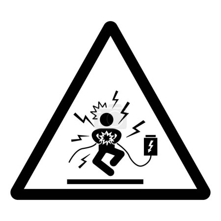 Illustration for Danger Hazardous Voltage Will Cause Severe Injury Or Death Symbol Sign ,Vector Illustration, Isolate On White Background Label.EPS10 - Royalty Free Image