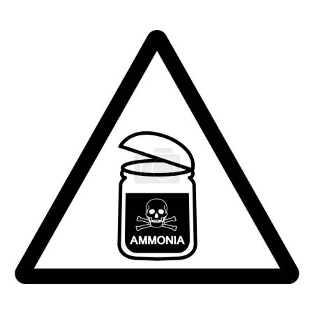Ilustración de Peligro Signo de símbolo de amoníaco, ilustración vectorial, aislamiento en la etiqueta de fondo blanco. - Imagen libre de derechos