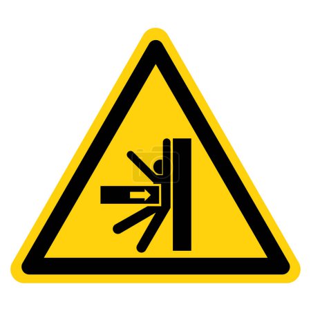 Ilustración de Aplastar signo de símbolo de peligro corporal, ilustración vectorial, aislar en la etiqueta de fondo blanco. - Imagen libre de derechos