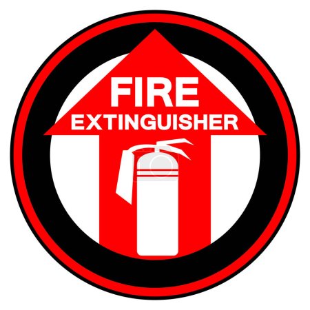 Ilustración de Signo de símbolo del extintor de incendios, ilustración vectorial, aislamiento en la etiqueta de fondo blanco. - Imagen libre de derechos