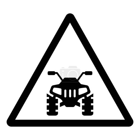 Signo de símbolo ATV, ilustración vectorial, aislamiento en la etiqueta de fondo blanco.