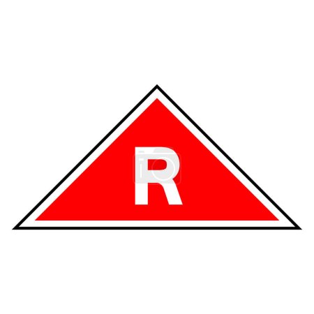 Ilustración de Signo de símbolo de armadura de techo, ilustración vectorial, aislamiento en la etiqueta de fondo blanco. - Imagen libre de derechos
