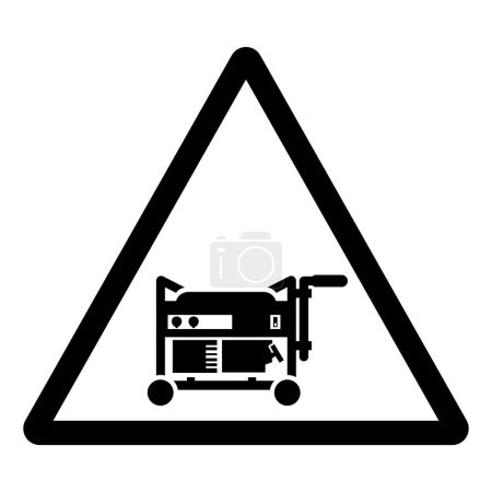 Illustration for Electric Generator Symbol Sign,Vector Illustration, Isolate On White Background Label.EPS10 - Royalty Free Image