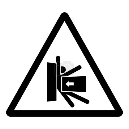 Ilustración de Fuerza de aplastamiento del cuerpo del signo de símbolo lateral, ilustración vectorial, aislamiento en la etiqueta de fondo blanco. - Imagen libre de derechos