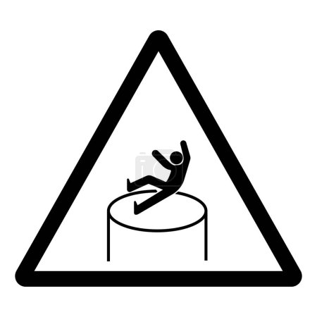 Illustration for Warning Beware Of Falling From a Height Symbol Sign ,Vector Illustration, Isolate On White Background Label.EPS10 - Royalty Free Image