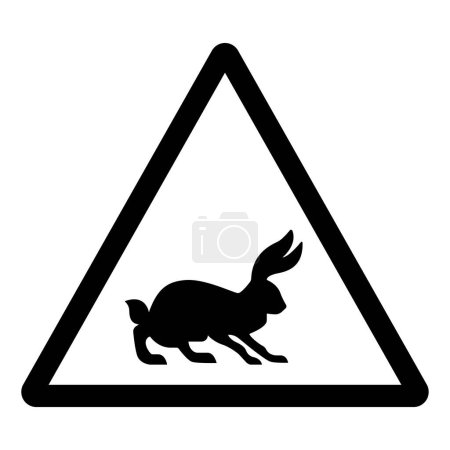 Illustration for Rabbit Hunter Area Symbol Sign ,Vector Illustration, Isolate On White Background Label.EPS10 - Royalty Free Image
