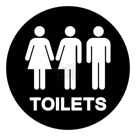 Illustration for Toilets Symbol Sign,Vector Illustration, Isolated On White Background Label.EPS10 - Royalty Free Image