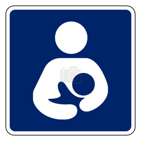 Illustration for Breastfeeding Symbol Sign,Vector Illustration, Isolated On White Background Label.EPS10 - Royalty Free Image