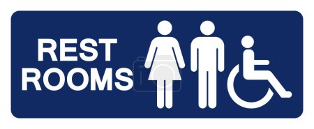 Illustration for Restroom Symbol Sign,Vector Illustration, Isolated On White Background Label.EPS10 - Royalty Free Image