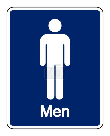 Illustration for Men Symbol Sign,Vector Illustration, Isolated On White Background Label.EPS10 - Royalty Free Image
