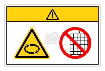 Illustration for Caution Spinning Parts Do Not Remove Guard Symbol Sign, Vector Illustration, Isolate On White Background Label.EPS10 - Royalty Free Image