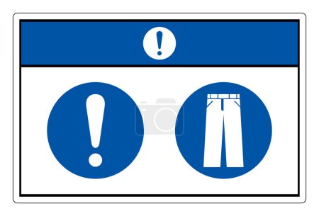 Ilustración de Nota Use Pantalones Largos Signo de Símbolo, Ilustración de Vectores, Aislado en la Etiqueta de Fondo Blanco.EPS10 - Imagen libre de derechos