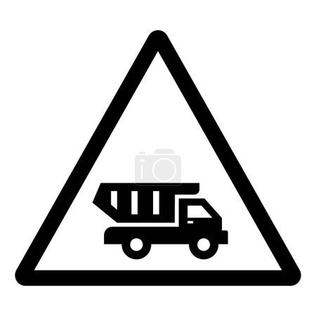 Illustration for Dump Truck Symbol Sign,Vector Illustration, Isolate On White Background Label.EPS10 - Royalty Free Image