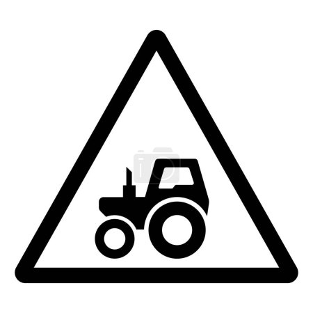 Téléchargez les illustrations : Signe de symbole de tracteur, illustration vectorielle, isolement sur l'étiquette de fond blanche.EPS10 - en licence libre de droit