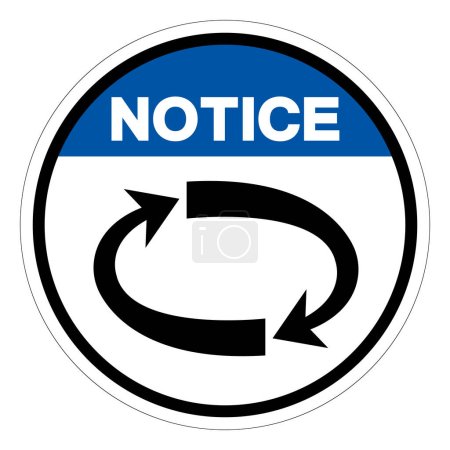 Illustration for Notice Spinning Parts Symbol Sign, Vector Illustration, Isolate On White Background Label.EPS10 - Royalty Free Image