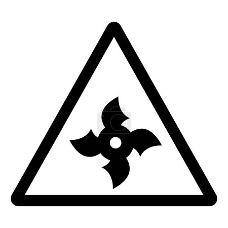 Illustration for Ninja Throwing Stars Symbol Sign,Vector Illustration, Isolate On White Background Label.EPS10 - Royalty Free Image