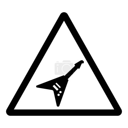 Illustration for Electric Quitar Symbol Sign,Vector Illustration, Isolate On White Background Label.EPS10 - Royalty Free Image