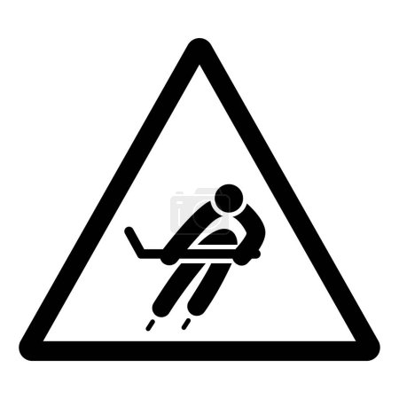 Illustration for Ice Hockey Player Symbol Sign,Vector Illustration, Isolate On White Background Label.EPS10 - Royalty Free Image