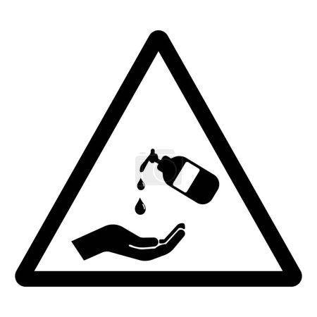 Illustration for Use Hands Sanitizer Symbol Sign ,Vector Illustration, Isolate On White Background Label.EPS10 - Royalty Free Image