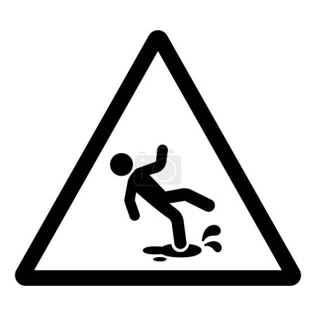 Wet Floor Symbol Sign, Vector Illustration, Isolate On White Background Label.EPS10