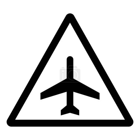 Téléchargez les illustrations : Signe de symbole de secteur d'aéroport, illustration vectorielle, isolement sur l'étiquette de fond blanche.EPS10 - en licence libre de droit