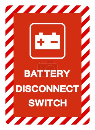 Illustration for Battery Disconnect Switch Symbol Sign, Vector Illustration, Isolate On White Background Label.EPS10 - Royalty Free Image