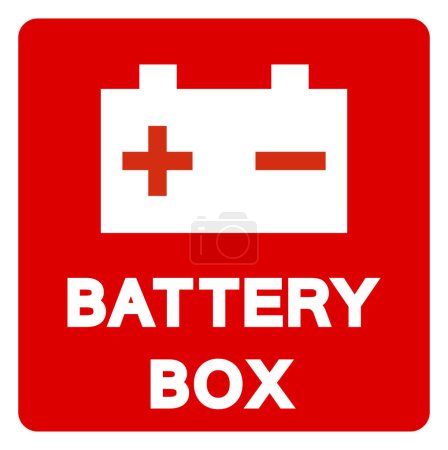 Signo de símbolo de caja de batería, ilustración de vectores, aislamiento en la etiqueta de fondo blanco.