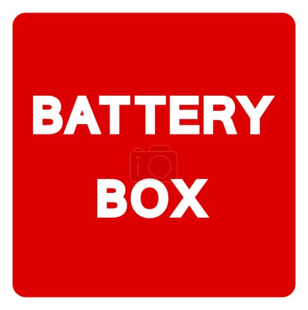 Ilustración de Signo de símbolo de caja de batería, ilustración de vectores, aislamiento en la etiqueta de fondo blanco. - Imagen libre de derechos