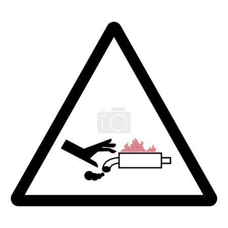Exhaust Gets Extremely Hot Symbol Sign, Vector Illustration, Isolate On White Background Label.EPS10