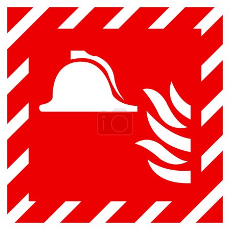 Colección de señalización de símbolo de equipo de extinción de incendios, ilustración vectorial, aislamiento en la etiqueta de fondo blanco.