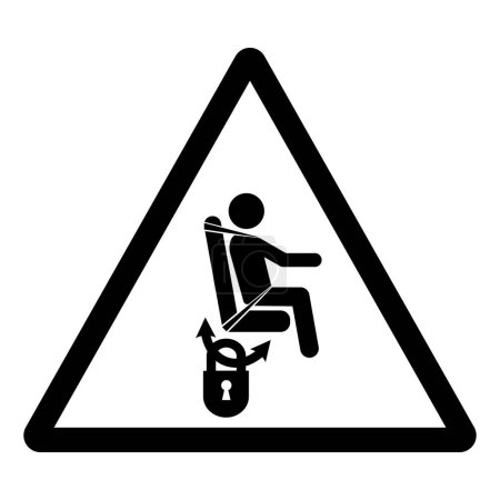 Lock Seat In Position Before Vehicle Is Placed In Motion Symbol Sign, Vector Illustration, Isolate On White Background Label.EPS10