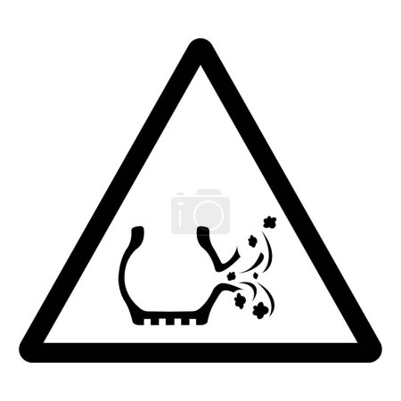 Illustration for Tire Leak Symbol Sign, Vector Illustration, Isolate On White Background Label.EPS10 - Royalty Free Image
