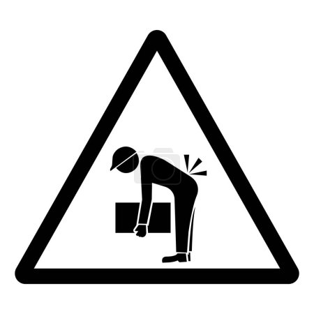 Símbolo de peligro de elevación, ilustración vectorial, aislado en la etiqueta de fondo blanco. EPS10