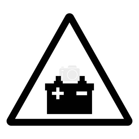 Signo de símbolo de batería, ilustración de vectores, aislado en la etiqueta de fondo blanco.