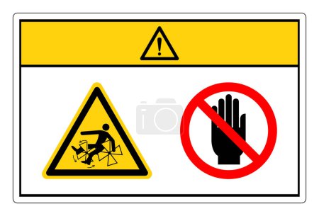 Cauton Rotating Paddles Will Crush Entangle Or Amputate Do Not Touch Symbol Sign, Vector Illustration, Isolate On White Background Label.EPS10