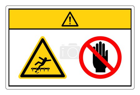 Caution Exposed Conveyors Moving Parts Can Cause Server Injury Do Not Touch Symbol Sign, Vector Illustration, Isolate On White Background Label.EPS10