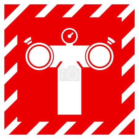 Señal de símbolo de conexión de bomba de fuego, ilustración de vectores, aislamiento en la etiqueta de fondo blanco.