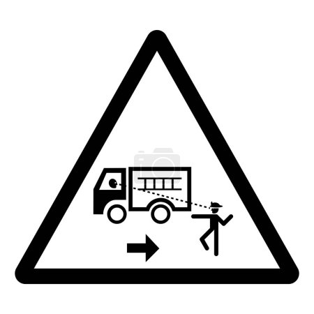 Rückwärtsfahrende Auto-Warnsymbol-Zeichen, Vektor-Illustration, isoliert auf weißem Hintergrund Label.EPS10