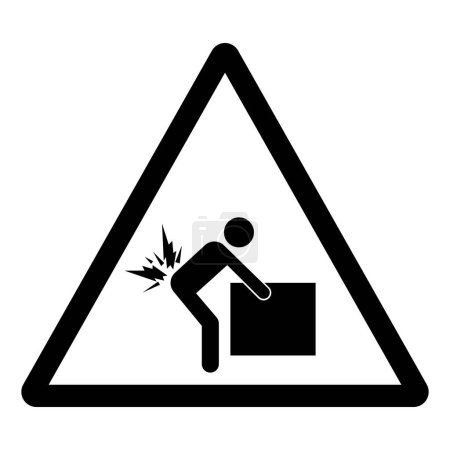 Símbolo de peligro de elevación, ilustración vectorial, aislado en la etiqueta de fondo blanco. EPS10