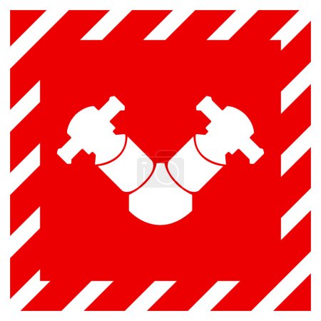 Symbole de la bouche d'incendie, Illustration vectorielle, Isoler sur l'étiquette de fond blanche.EPS10