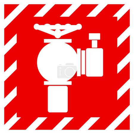 Symbole de la bouche d'incendie, Illustration vectorielle, Isoler sur l'étiquette de fond blanche.EPS10