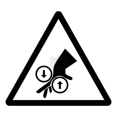 Quetschgefahr Füße auf Klappschritten halten Symbol Sign, Vector Illustration, Isolate On White Background Label.EPS10