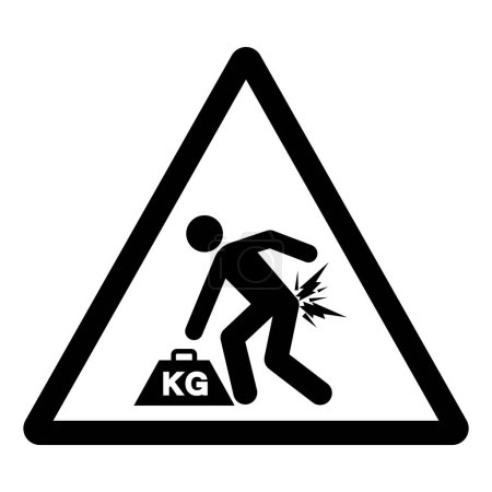 Lift Hazard Symbol Sign, Vector Illustration, Isolate On White Background Label.EPS10